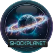 ShockPlanet official logo featuring a glowing earth in a tactical porthole for gear reviews and mystery facts.